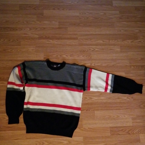 Men's Multicolored Crewneck Sweater - Size: Large - Picture 5 of 8